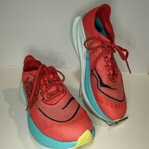 Hoka Coral and Teal Men’s Running Sneaker